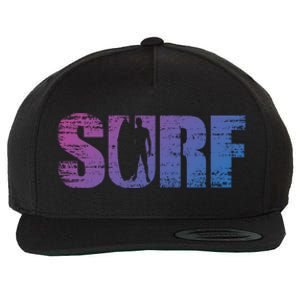 Distressed Look Surfing Gift For Surfers Cute Gift Wool Snapback Cap