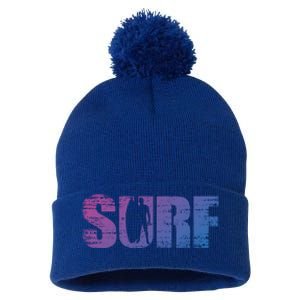 Distressed Look Surfing Gift For Surfers Cute Gift Pom Pom 12in Knit Beanie