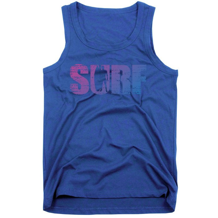 Distressed Look Surfing Gift For Surfers Cute Gift Tank Top