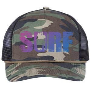 Distressed Look Surfing Gift For Surfers Cute Gift Retro Rope Trucker Hat Cap