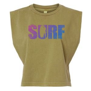 Distressed Look Surfing Gift For Surfers Cute Gift Garment-Dyed Women's Muscle Tee