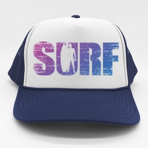 Distressed Look Surfing Gift For Surfers Cute Gift Trucker Hat