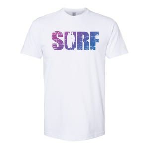 Distressed Look Surfing Gift For Surfers Cute Gift Softstyle CVC T-Shirt