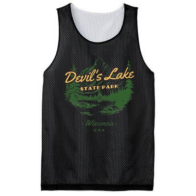 DevilS Lake State Park Wisconsin Retro Vintage Mesh Reversible Basketball Jersey Tank