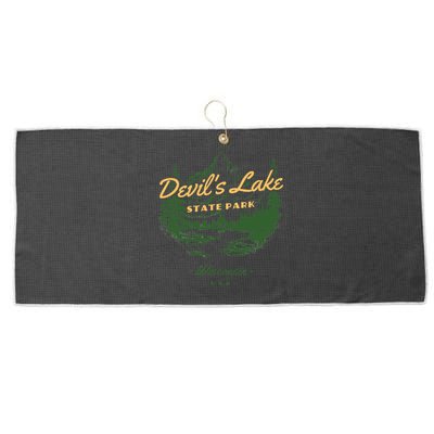 DevilS Lake State Park Wisconsin Retro Vintage Large Microfiber Waffle Golf Towel