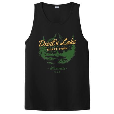 DevilS Lake State Park Wisconsin Retro Vintage PosiCharge Competitor Tank