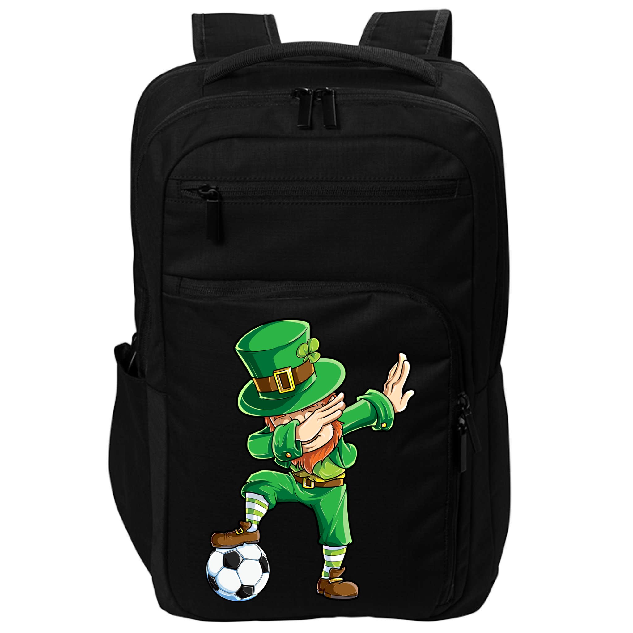 Dabbing Leprechaun St Patricks Day Soccer Sports Gift Impact Tech Backpack