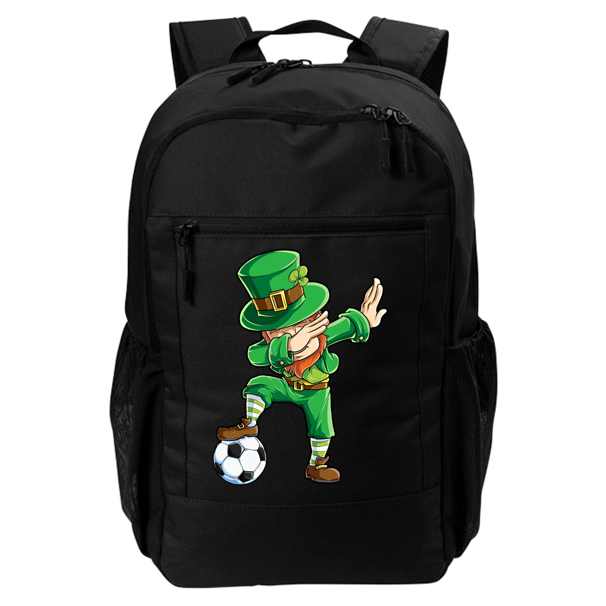 Dabbing Leprechaun St Patricks Day Soccer Sports Gift Backpack