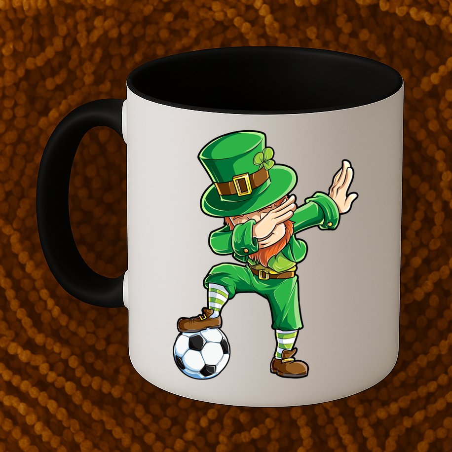 Dabbing Leprechaun St Patricks Day Soccer Sports Gift Mug