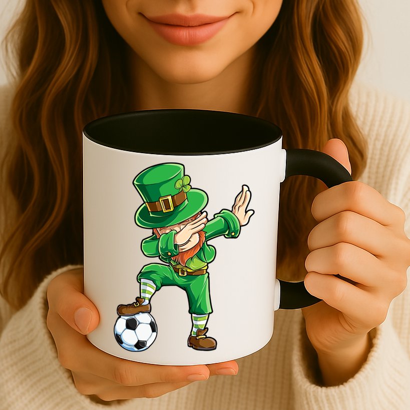 Dabbing Leprechaun St Patricks Day Soccer Sports Gift Mug