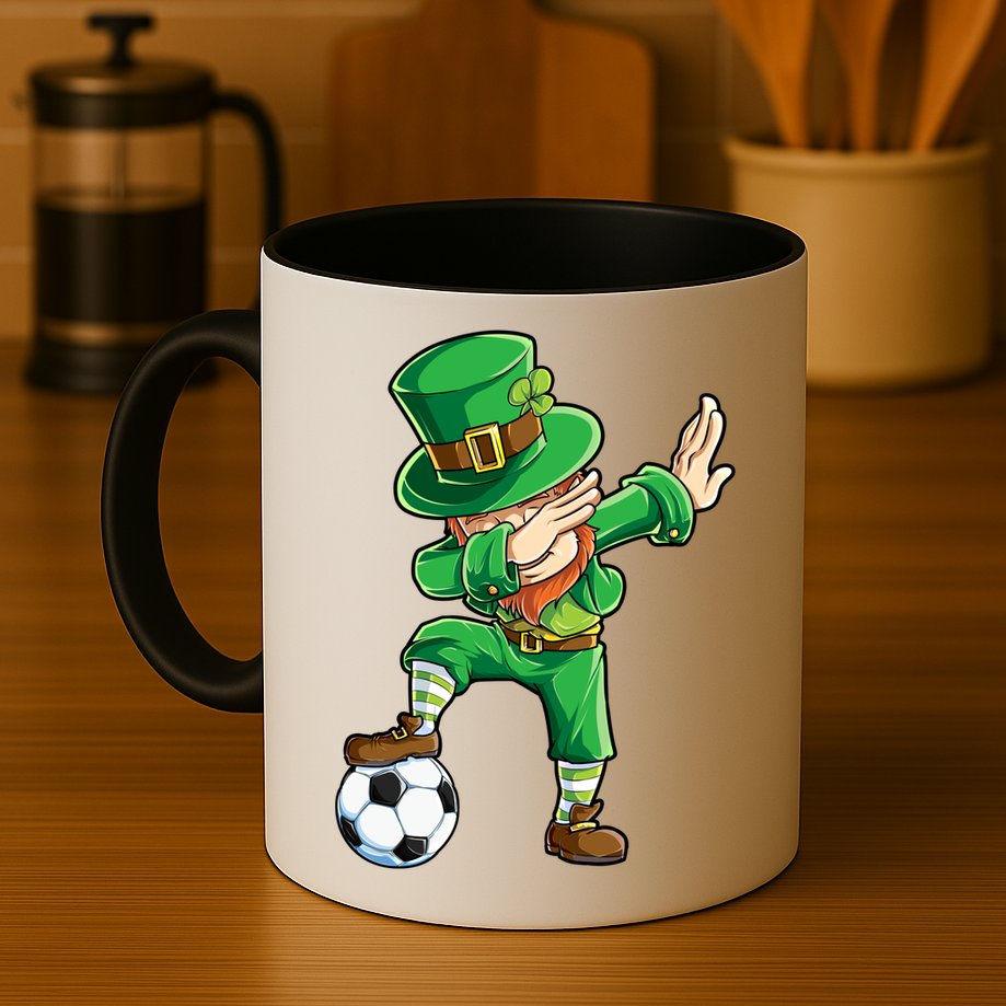 Dabbing Leprechaun St Patricks Day Soccer Sports Gift Mug