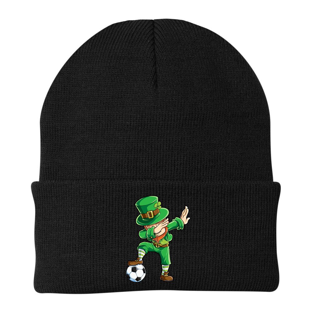 Dabbing Leprechaun St Patricks Day Soccer Sports Gift Beanie
