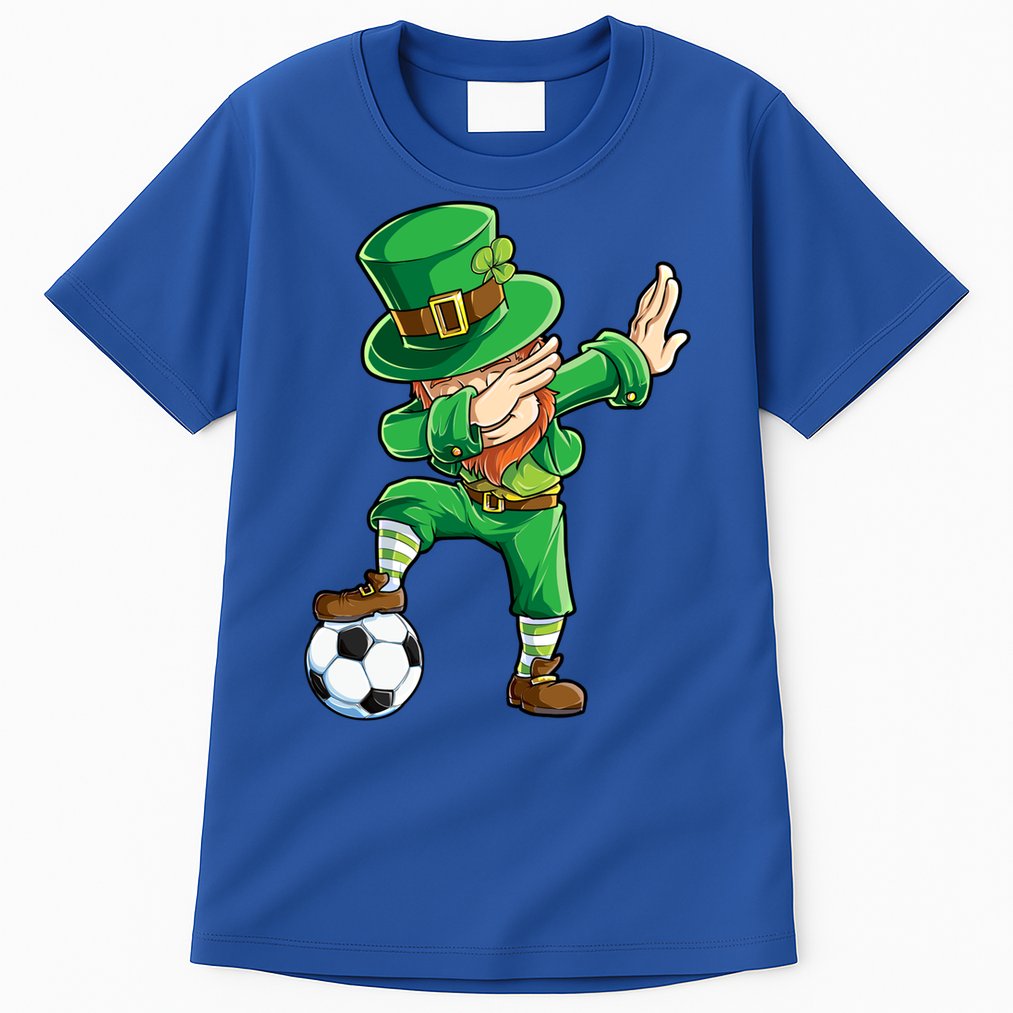 Dabbing Leprechaun St Patricks Day Soccer Sports Gift Tall T-Shirt