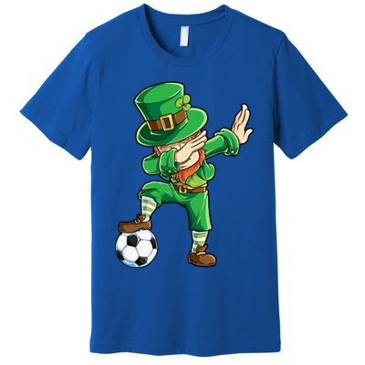 Dabbing Leprechaun St Patricks Day Soccer Sports Gift Premium T-Shirt