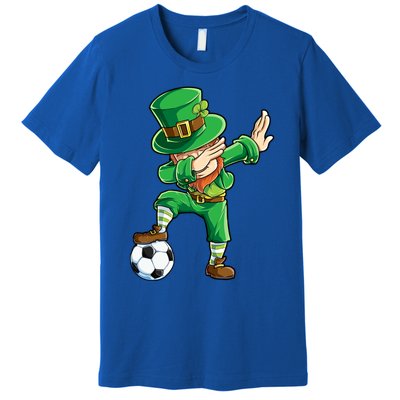 Dabbing Leprechaun St Patricks Day Soccer Sports Gift Premium T-Shirt