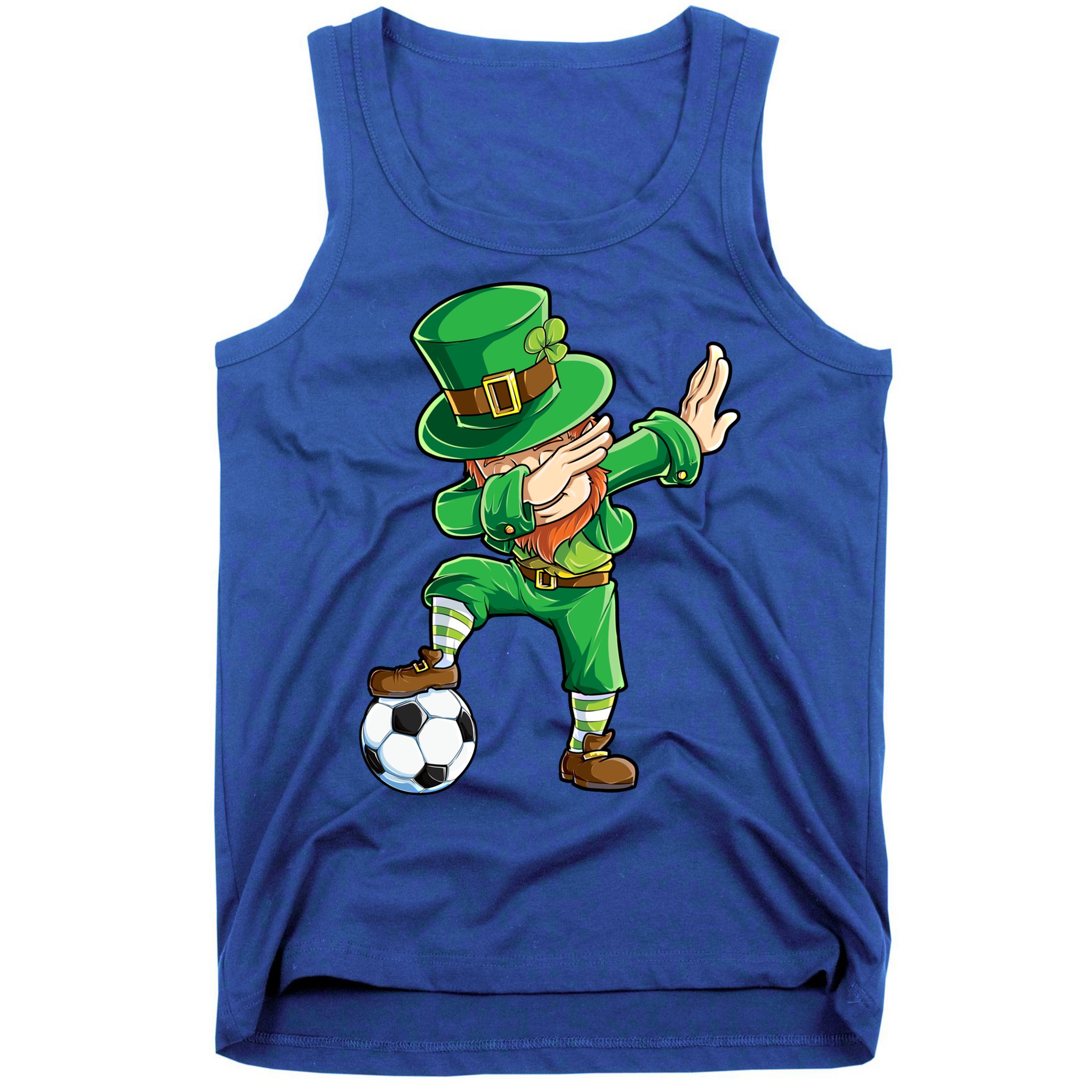 Dabbing Leprechaun St Patricks Day Soccer Sports Gift Tank Top