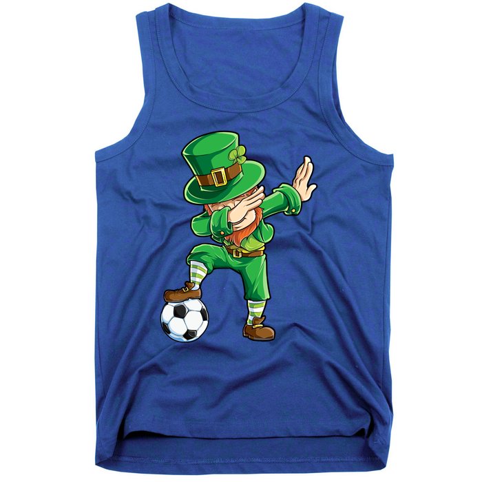 Dabbing Leprechaun St Patricks Day Soccer Sports Gift Tank Top