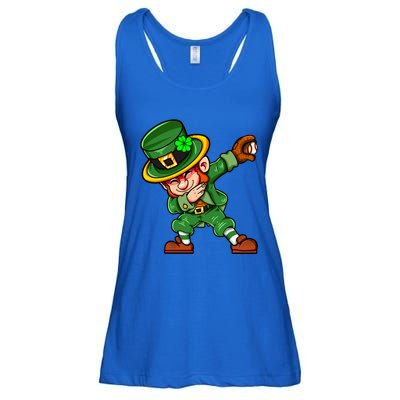 Dabbing Leprechaun Shamrock St Patricks Day Catcher Baseball Gift Ladies Essential Flowy Tank