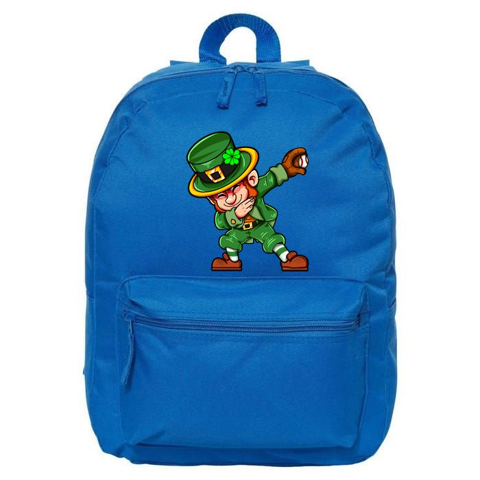 Dabbing Leprechaun Shamrock St Patricks Day Catcher Baseball Gift 16 in Basic Backpack