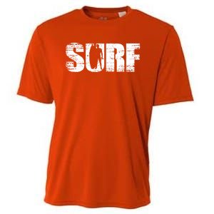 Distressed Look Surfing Gift For Surfers Cute Gift Cooling Performance Crew T-Shirt