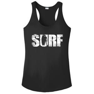 Distressed Look Surfing Gift For Surfers Cute Gift Ladies PosiCharge Competitor Racerback Tank