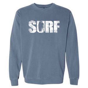 Distressed Look Surfing Gift For Surfers Cute Gift Garment-Dyed Sweatshirt