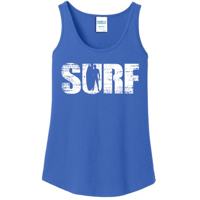 Distressed Look Surfing Gift For Surfers Cute Gift Ladies Essential Tank