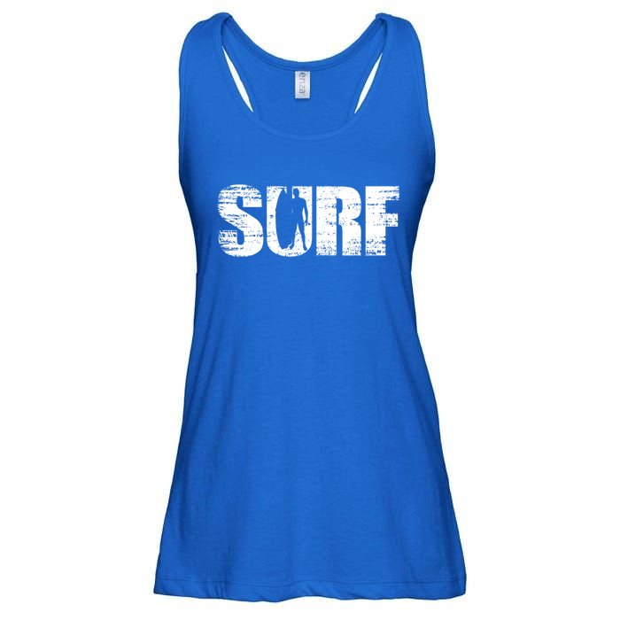 Distressed Look Surfing Gift For Surfers Cute Gift Ladies Essential Flowy Tank