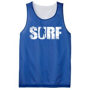 Distressed Look Surfing Gift For Surfers Cute Gift Mesh Reversible Basketball Jersey Tank