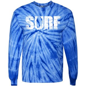 Distressed Look Surfing Gift For Surfers Cute Gift Tie-Dye Long Sleeve Shirt