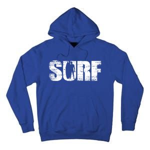 Distressed Look Surfing Gift For Surfers Cute Gift Tall Hoodie