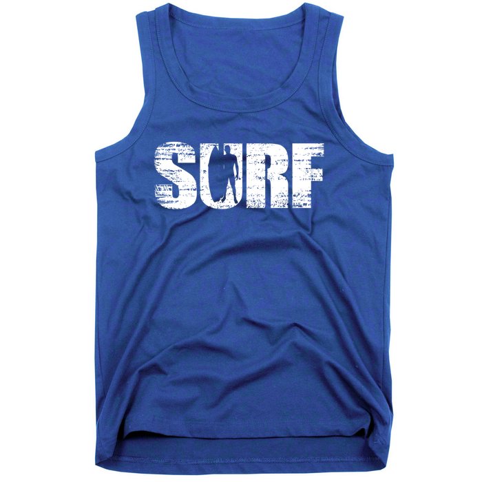 Distressed Look Surfing Gift For Surfers Cute Gift Tank Top