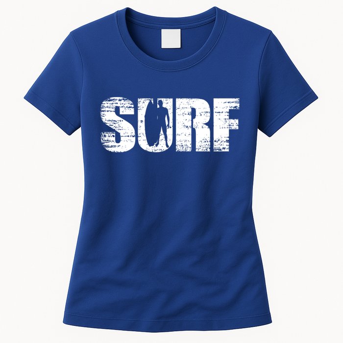 Distressed Look Surfing Gift For Surfers Cute Gift Women's T-Shirt