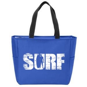 Distressed Look Surfing Gift For Surfers Cute Gift Zip Tote Bag