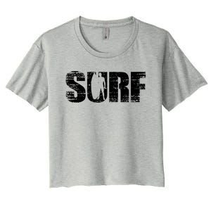 Distressed Look Surfing Gift For Surfers Cute Gift Women's Crop Top Tee