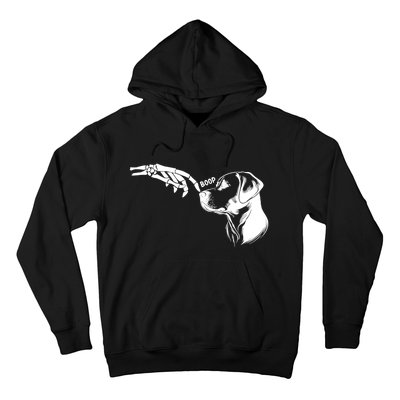 Dog Lover Skeleton Hand Boop Funny Halloween Labrador Hoodie