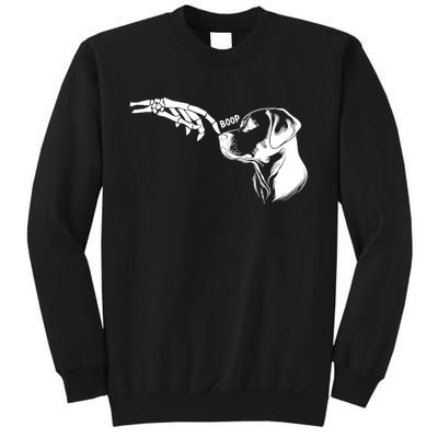 Dog Lover Skeleton Hand Boop Funny Halloween Labrador Sweatshirt