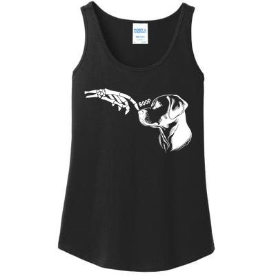 Dog Lover Skeleton Hand Boop Funny Halloween Labrador Ladies Essential Tank