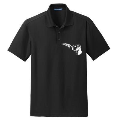 Dog Lover Skeleton Hand Boop Funny Halloween Labrador Dry Zone Grid Polo