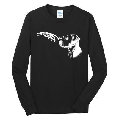 Dog Lover Skeleton Hand Boop Funny Halloween Labrador Tall Long Sleeve T-Shirt