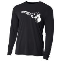 Dog Lover Skeleton Hand Boop Funny Halloween Labrador Cooling Performance Long Sleeve Crew