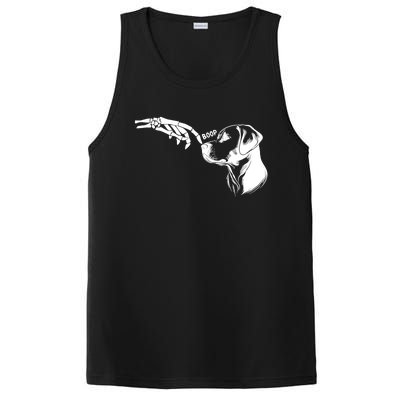 Dog Lover Skeleton Hand Boop Funny Halloween Labrador PosiCharge Competitor Tank