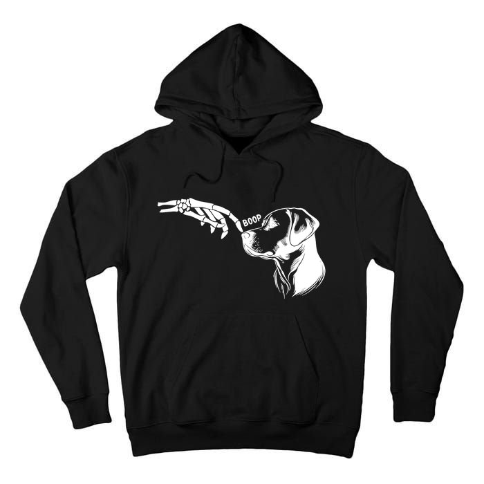 Dog Lover Skeleton Hand Boop Funny Halloween Labrador Tall Hoodie