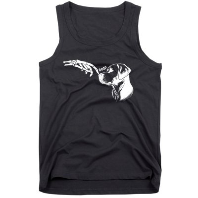 Dog Lover Skeleton Hand Boop Funny Halloween Labrador Tank Top