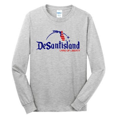 DeSantisLand Land State Of Liberty Florida Map Patriotic Tall Long Sleeve T-Shirt