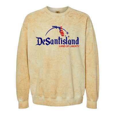 DeSantisLand Land State Of Liberty Florida Map Patriotic Colorblast Crewneck Sweatshirt