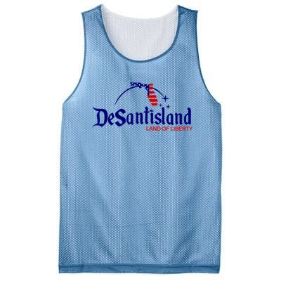 DeSantisLand Land State Of Liberty Florida Map Patriotic Mesh Reversible Basketball Jersey Tank