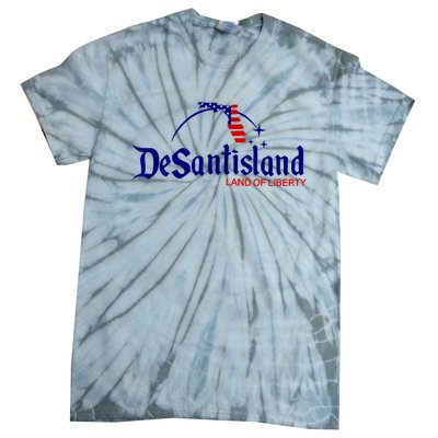 DeSantisLand Land State Of Liberty Florida Map Patriotic Tie-Dye T-Shirt