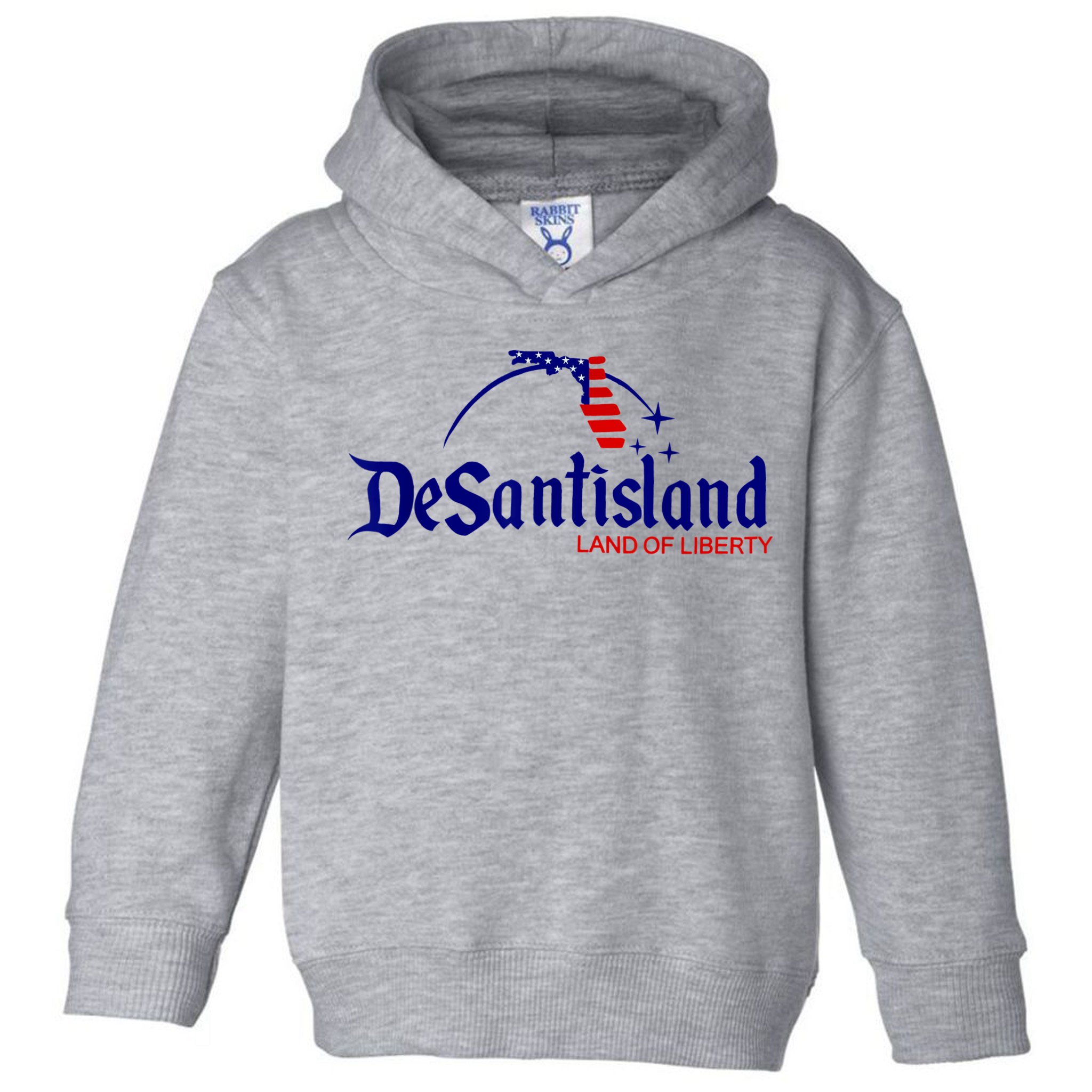 DeSantisLand Land State Of Liberty Florida Map Patriotic Toddler Hoodie