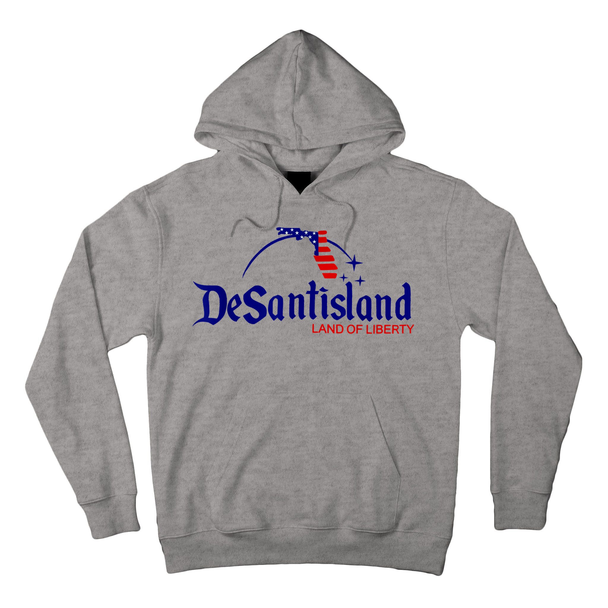 DeSantisLand Land State Of Liberty Florida Map Patriotic Tall Hoodie